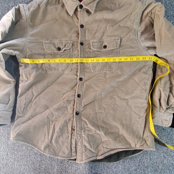 ARROW Vintage Shacket Men's L Tan Corduroy Heavy Flannel Lined Shirt Jacket - Picture 4 of 8